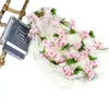 Conjunto Transfronteiriço Artificial de 18 Peças de Cipós de Flor de Cerejeira para Cobrir Tubos de Ar Condicionado, Guirlandas de Flores Artificiais de Plástico, Cipós de Flores Decorativas para Casamentos