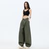 Salve Looks com Calças de Trabalho Casuais de Verão Estilo Yamamoto Soltas com Micro-Ar, Silhueta Neutra em Gênero Preguiçosa e Fashionável Calça Banana