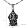 Collar de acero inoxidable europeo y americano joyería para hombre vintage elefante tailandés titanio acero colgante venta al por mayor