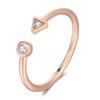 Anel de abertura feminino geométrico simples Oboro month zircônia micro incrustada ouro rosa explosivo transfronteiriço Atacado de Acessórios