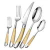 Talheres de Aço Inoxidável 304 Star Diamond Transfronteiriços Faca, Garfo e Colher Estilo Ocidental Conjunto de Quatro Peças Faca, Garfo e Colher para Steak de Hotel Conjunto Amazon