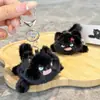 Jinnew muñeco de peluche de gato mascota con pelaje frito colgante lindo gatito de peluche frito llavero de muñeco regalo pequeño