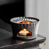 Calentador de té de gran capacidad con asa, tetera de cerámica, juego de estufa de carbón para té para uso doméstico y exterior