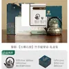 Jingdezhen Tetera Pura Hecha a Mano con Plata Dorada Tetera con Asa de Bambú Cerámica Retro Wanfo Juego de Té Caja de Regalo para Fiestas