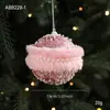 Novas Pétalas de Bola de Espuma Rosa Pelúcia Bola de Natal Enfeites para Pendurar na Árvore de Natal Arranjo de Atmosfera Acessórios DIY
