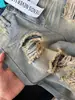 Jeans vintage rectos para mujer petite con efecto desgastado, nuevo estilo de verano, corte relajado, holgados, pantalones de pierna ancha ligeramente acampanados
