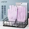 LMLTOP luvas de banho foscas dupla face roxas luvas de banho de malha tridimensional toalha de banho para as costas SY804