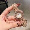 Reloj de moda Dimini/Timini para mujer, reloj de cuarzo para mujer, reloj con correa de acero y esfera de arena movediza con diamantes de imitación.