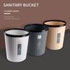 Cubo de basura doméstico simple sala de estar sin tapa anillo de presión baño público papelera pequeña oficina cocina cajón grande tubo