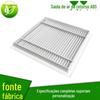 Fornecimento de Saída de Ar Difusora Quadrada com Quatro Verticais em Aço Inoxidável, tipo veneziana, para porta, veneziana de camada única em aço inoxidável