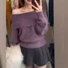 Nuevo Suéter de Punto de Moda Versátil Coreano Otoño/Invierno para Mujer, Jersey Holgado Adelgazante con Lentejuelas