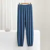 Calça de Pijama Masculina de Seda Gelada Fina para o Verão Solta Tamanho Grande Calça de Casa Pode Ser Usada ao Ar Livre Calças Jogger Repelentes de Mosquitos Ar Condicionado