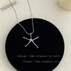 Estilo Minimalista Plata Tres Dimensiones Estrella de Mar Collar Nicho Diseño Simple Gargantilla Ins Estilo Fresco Moda Cadena para Clavícula