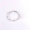 Pulseira de Pedra Natural com Pedrinhas Artesanal Versátil Fofa Colorida Pulseira de Cristal Rosa