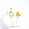 Accesorios DIY de Oro Arena de Larga Duración de Color Fuerte con Colgante de Broche Universal Tachonado de Diamantes, Calabaza, Separador de Flor de Cuatro Hojas, Pulsera y Colgante para Joyería