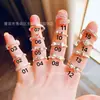 Anéis Assimétricos com Laço para Mulheres, Empilháveis Versáteis, Estilo Doce e Elegante, Banhados a Prata, Múltiplos Estilos, Anéis Ajustáveis, Anéis para o Dedo Indicador, Atacado