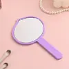 Nuevo Espejo de Mano de Encaje con Forma Irregular para Niñas, Espejo Pequeño Portátil con Mango Imprimible, Espejo de Maquillaje