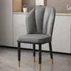 Silla de comedor estilo crema lujo ligero gama alta minimalista moderno estilo diseñador minimalista silla con respaldo para maquillaje en casa