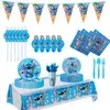 Colección de Vajilla Desechable con Temática de Stitch para Fiesta de Cumpleaños Transfronteriza Platos Redondos para Pastel Platos Redondos Platos para Postre