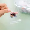 Joyero antioxidante, aretes, collares, joyero de mano, portátil, bolsa de almacenamiento para aretes y anillos, artefacto transparente