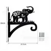 Venta Caliente Transfronteriza Colgador de Pared para Exteriores, Patio, Gancho, Maceta, Comedero para Pájaros, Linterna, Estante de Montaje en Pared, Colgador de Plantas de Metal Negro