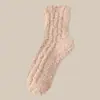 Calcetines de Coral Fleece, Engrosados para Uso en Casa, Calcetines de Piso para Dormir, Calcetines de Media Pantorrilla para Calor Postparto, Calcetines de Felpa para Maternidad