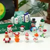 2025 Nuevos Regalos Creativos Navideños para el Hogar Adornos Mini de Escritorio de Dibujos Animados de Muñeco de Nieve y Reno Navideños