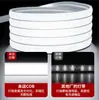 Tiras de luces LED COB de 220V con enchufe redondo estándar europeo, ultrabrillantes, impermeables, diseño lineal, aptas para uso en exteriores, techo de sala de estar e iluminación de tira LED flexible