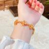Pulsera Iris Dorada Arena Estilo Mismo de Xin Zhilei para Mujer con Perforaciones de Punto Moda Lujo Ligero Pulsera de Alto Grado con Temperamento para Novia