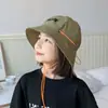 Sombrero de Pescador Nuevo Estilo de Verano con Protección para el Cuello, para Acampar al Aire Libre Padres e Hijos, Sombrero de Cubo Estilo Japonés con Cordón y Ala Ancha para Sombra y Protección Solar, Sombrero Casual