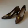 Zapatos Planos de Piel Suave Camelia con Tacón Delgado y Punta Fina, Estilo Sexy de Alta Gama, Stock Listo para Venta Transfronteriza