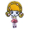 Parche de Bordado con Lentejuelas de Toalla de Dibujos Animados, Lindo Parche de Bordado de Chica Versión Q para Ropa Infantil, Parche Decorativo para Bolsos