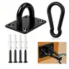 Gancho Cuadrado para Puerta de Acero Inoxidable Placa Ocular para Techo Mosquetón Hardware de Carga para Colgar Hamaca de Yoga Gancho de Resorte Cuadrado