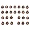 Accesorios para joyería DIY al por mayor colgantes de esmalte con letras en inglés de doble cara coloridos collares pulseras hechas a mano colgantes de aleación