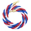 Cordão para Bastão de Concierge 1,5m Posto de Guarda de Aeroporto Suporte para Bandeira Coluna de Aço Inoxidável Bastão de Concierge Cordão Torcido de Nylon