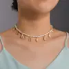 Joyería Transfronteriza Europea y Americana Más Vendida Collar de Perlas de Lujo Ligero Estilo Dulce y Fresco Cadena para Clavícula con Lazo de Cinta Amor