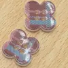 Botón de Resina con Estampado de Cuadros y Trébol de Cuatro Hojas Botón de Cuatro Agujeros Versátil para Ropa Camisa Chaqueta Botón de Accesorio DIY
