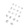 Joias de unhas mais vendidas broca transparente Super Flash coração torto broca machado gota d'água quadrado gordo borboleta diamante branco acessórios de unhas atacado