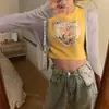 Camiseta de Manga Curta para Mulheres 2026 Verão Nova Estilo Coreano Slim Fit Cintura Alta Cropped Top Curto Estudante Tendência Comércio Exterior Roupas Femininas