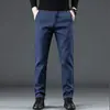 Pantalones Casuales de Negocios Ajustados de Moda, Nuevos para Primavera y Otoño, Simples para el Trabajo, Ligeramente Maduros, Capaces, Cómodos, Modernos para Hombre