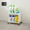 Estante de Almacenamiento con Espacio para Cabecera Bainabang Estante de Almacenamiento Multicapa para Baño Inodoro Estante de Almacenamiento Móvil con Ruedas