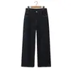Jeans Gruesos de Talla Grande Runqi con Forro de Felpa de Cintura Alta que Cubren la Cadera Elásticos Cómodos 9072 Jeans Gruesos Casuales con Forro de Felpa