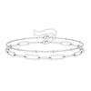 Joyería transfronteriza europea y americana elegante pulsera de clip para papel que combina con todo simple cadena de cuentas redondas moda pulsera geométrica de doble capa
