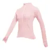 Sudadera Deportiva de Media Cremallera de Manga Larga para Mujer, Profesional para Correr, Lycra, Entrenamiento, Empalme de Camuflaje, Adelgazante para Fitness, Ropa de Fitness Adelgazante