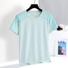 Deportes al Aire Libre Transpirable Absorbe el Sudor Top de Mujer Manga Corta Alta Elasticidad Secado Rápido Ropa Deportiva Camiseta Holgada de Secado Rápido Ropa de Fitness