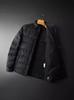 Chaqueta de plumón informal con cuello camisero de marca de alta gama de European Station para hombre, nueva chaqueta de invierno de Jacquard ligera y cálida para hombre