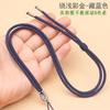 Cordón ajustable de color dorado claro enrollado a mano, joyería para hombres y mujeres, colgante de jade, cuerda para collar de suéter al por mayor