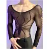 Lóbulo Lencería Sexy Malla Nuevo Estilo Seductor Uniforme Sexy Pura Deseo Tentación Atuendo Body Conjunto Pasión para Hombres