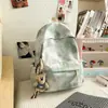 Mochila Impermeable Tie-Dye para Estudiantes de Secundaria y Preparatoria, Estilo Ins Femenino Nicho Alta Apariencia Simple Gran Capacidad Ligera