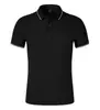 Camiseta casual de trabajo transpirable de piqué jacquard mercerizado de 40 hilos, con cuello, manga corta y logo estampado, camisa polo de negocios